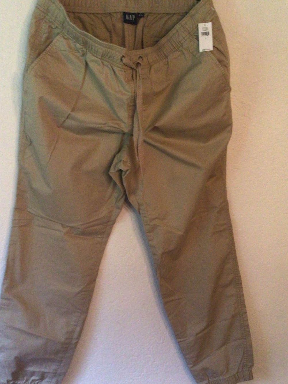GAP Men's Drawstring Chinos in Khaki/Tan
